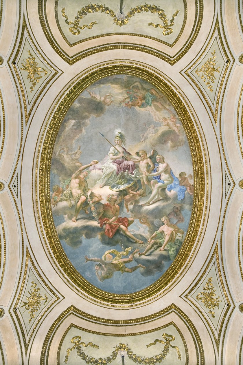 La Sapienza, taket på Salone d Onore eller Sala Napoleonica, 1777 av Martin Knoller