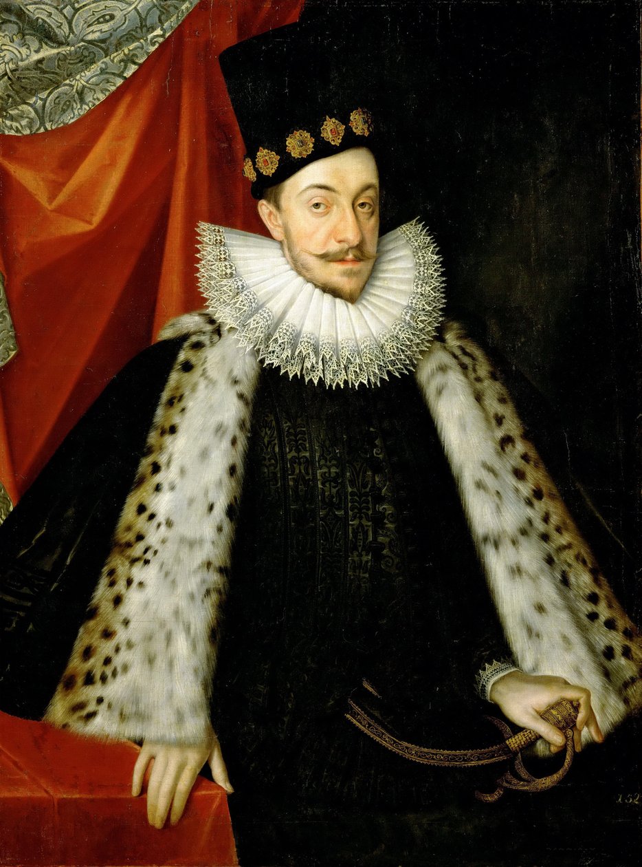 Portrett av Sigismund III Vasa, konge av Polen 1566-1632 av Martin Kober