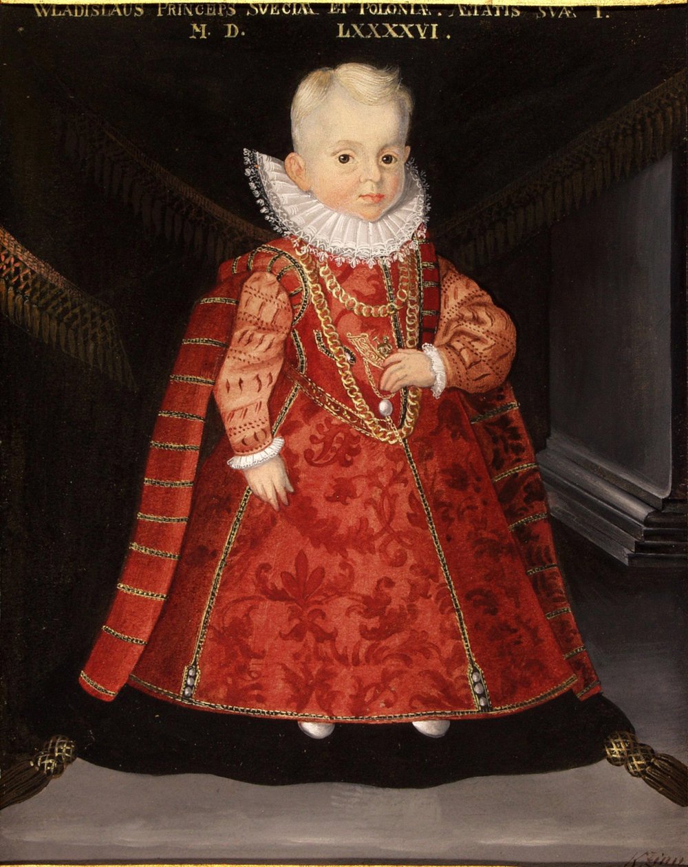 Portrett av Wladyslaw Vasa 1595-1648, sønn av kong Sigismund III av Polen, 1596 av Martin Kober