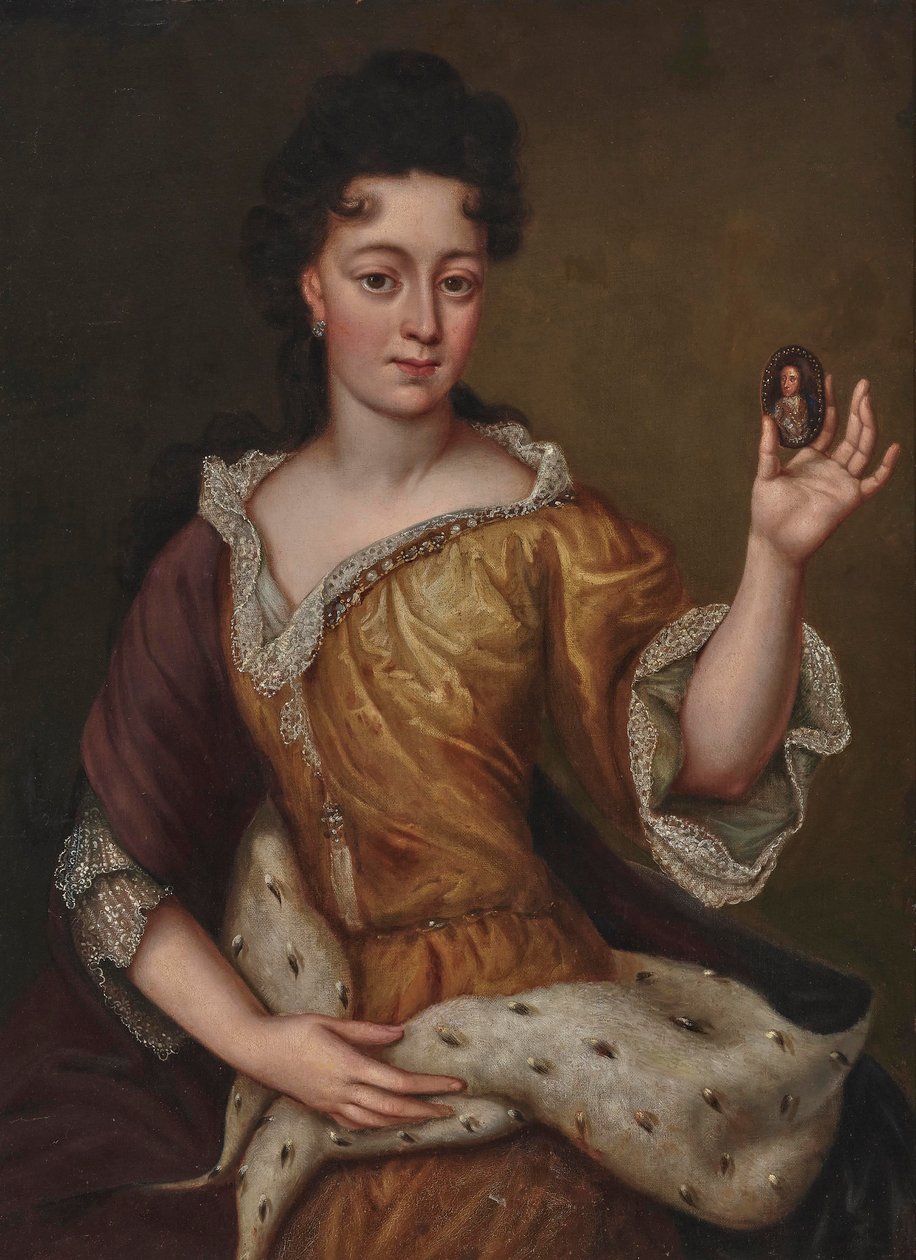Portrett av Theresa Kunegunda Sobieska 1676-1730, kurfyrste av Bayern, slutten av 1600-tallet. av Martin Maingaud