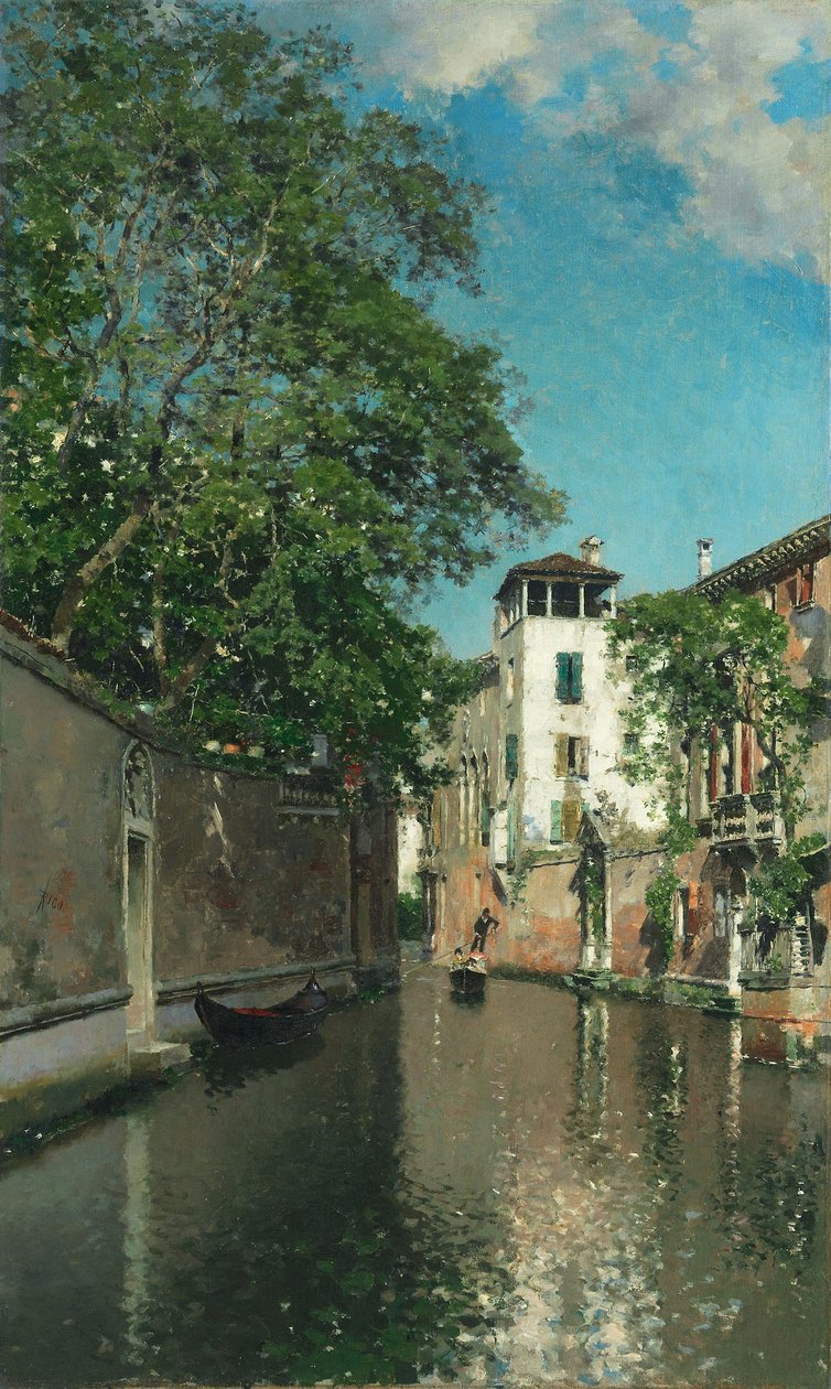 Kanal i Venezia, ca. 1880 (olje på lerret) av Martín Rico y Ortega