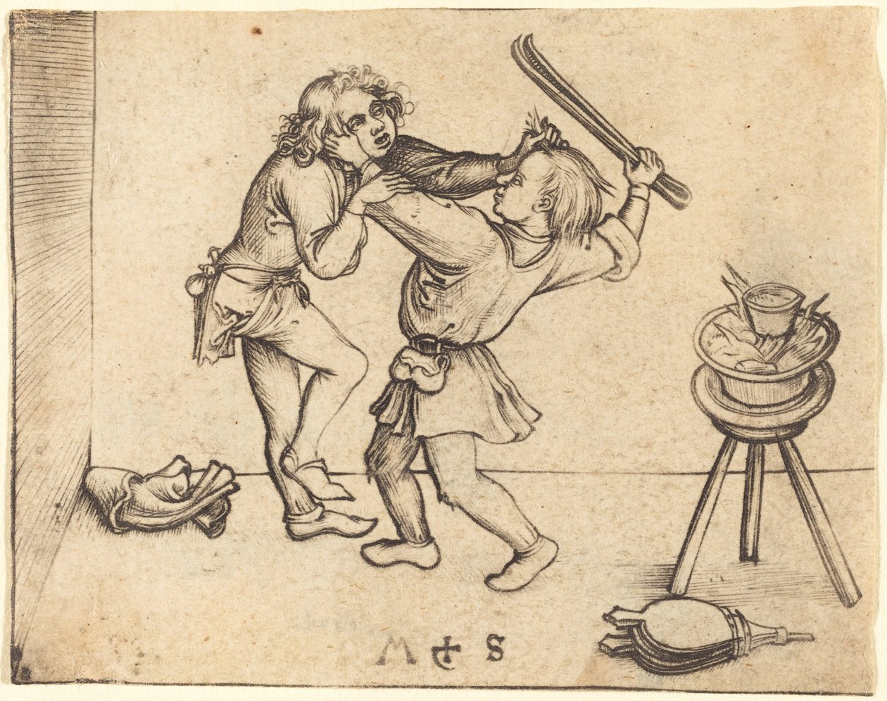 Lærlinger kjemper av Martin Schongauer