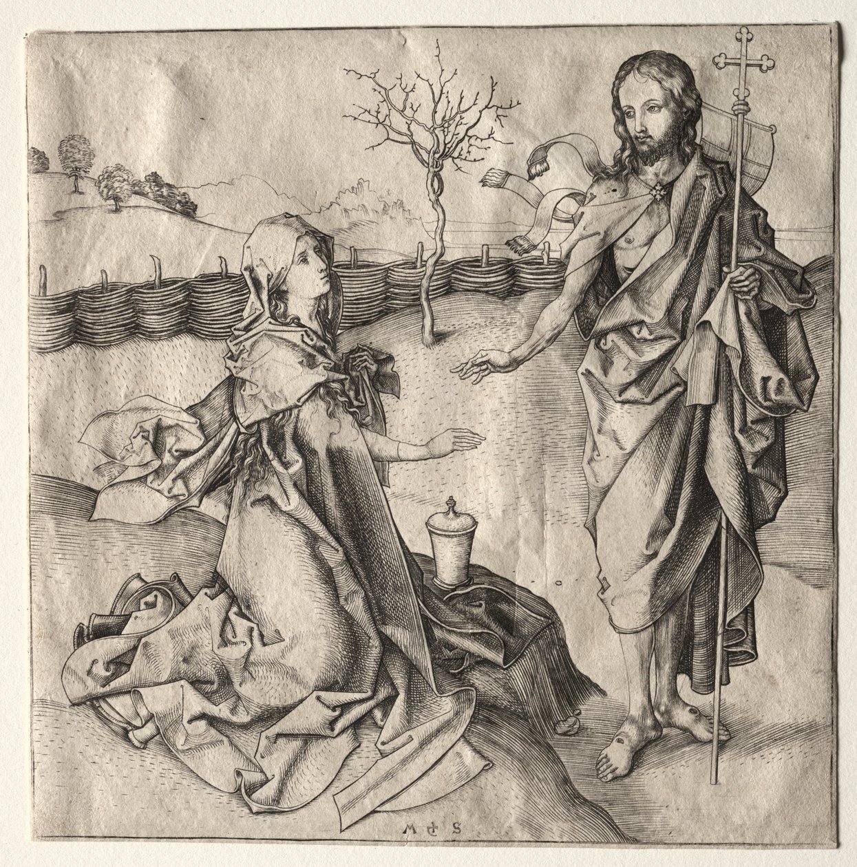 Kristus viser seg for Magdalen av Martin Schongauer