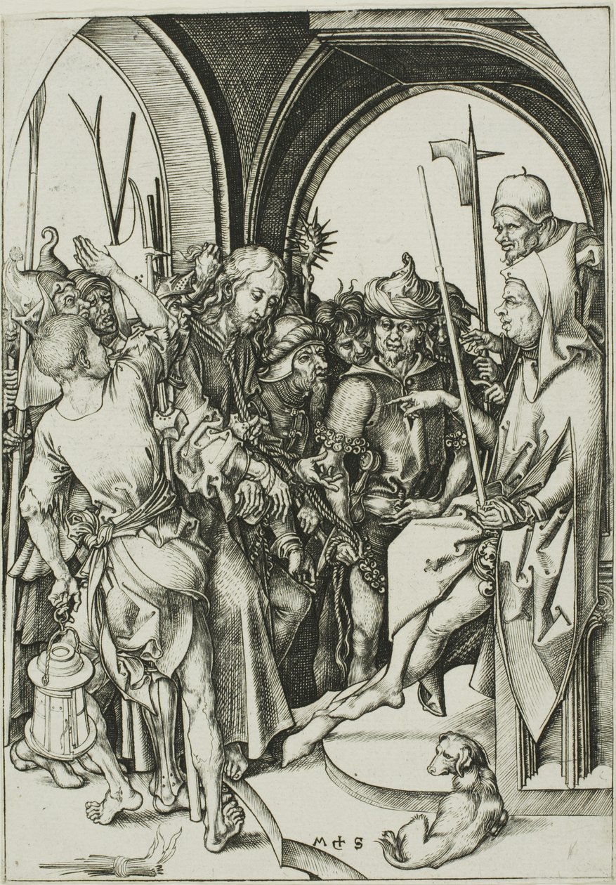 Kristus før Annas av Martin Schongauer
