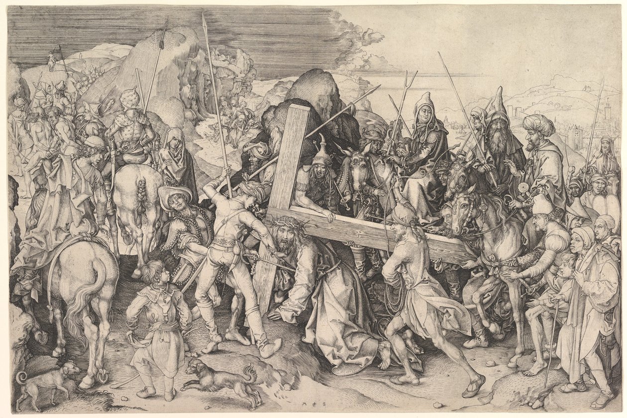 Kristus som bærer korset, ca. 1475-80. av Martin Schongauer