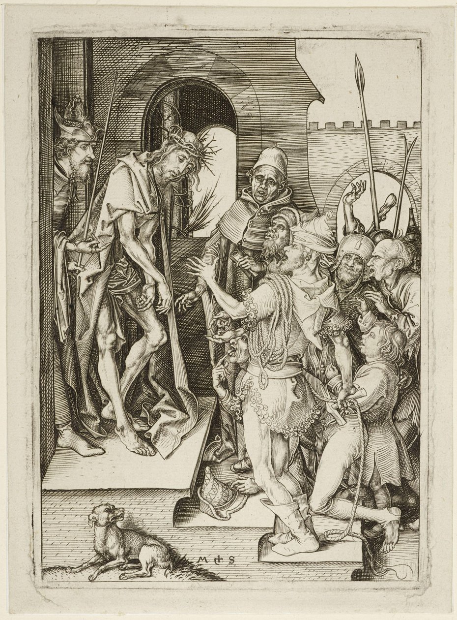 Kristi lidelse - Fremstillingen av Kristus (Ecce Homo) av Martin Schongauer