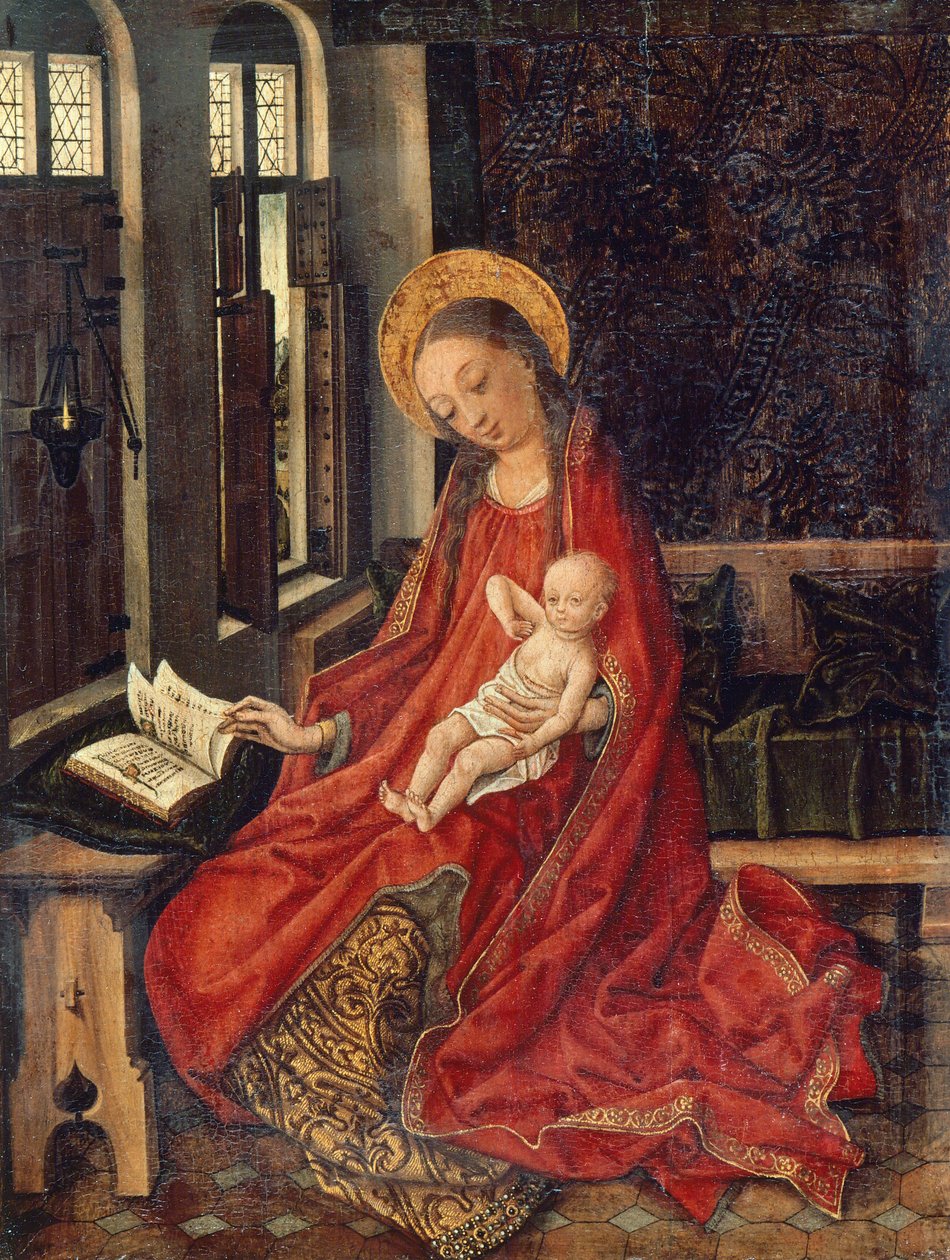 Madonna med barn i rommet, av Martin Schongauer (cirka 1430-1491) av Martin Schongauer