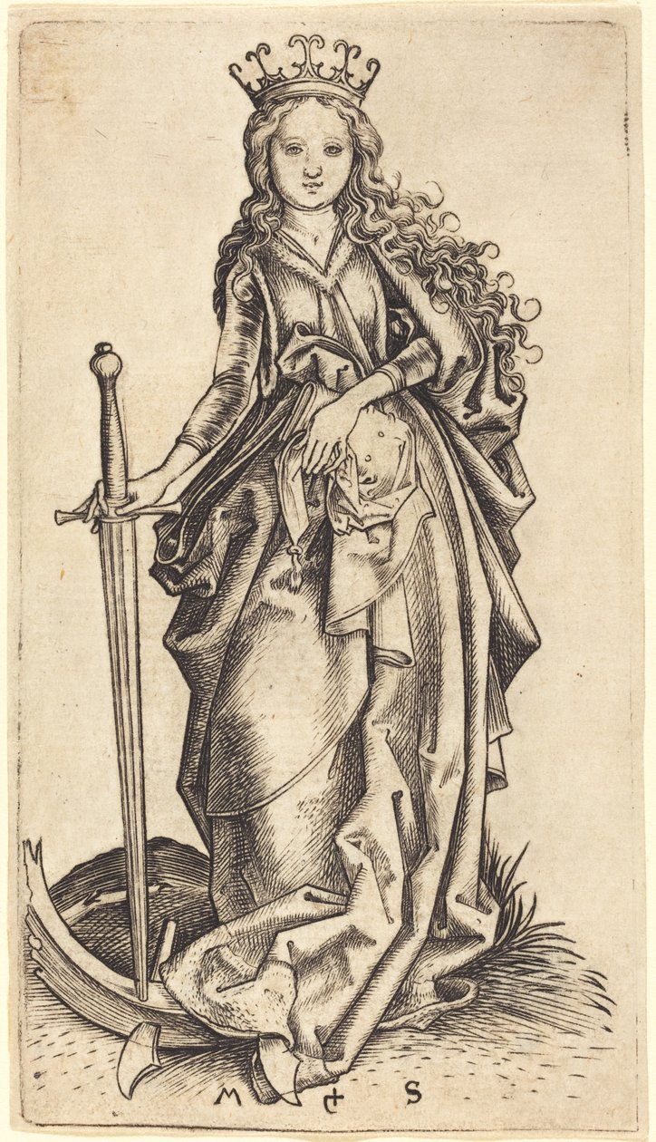 Den hellige Katarina av Alexandria av Martin Schongauer