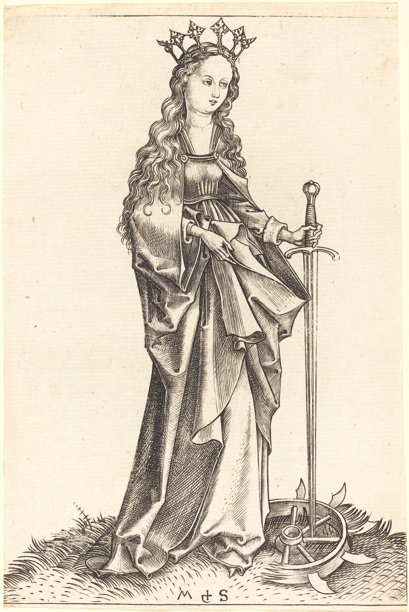 Den hellige Katarina av Alexandria av Martin Schongauer
