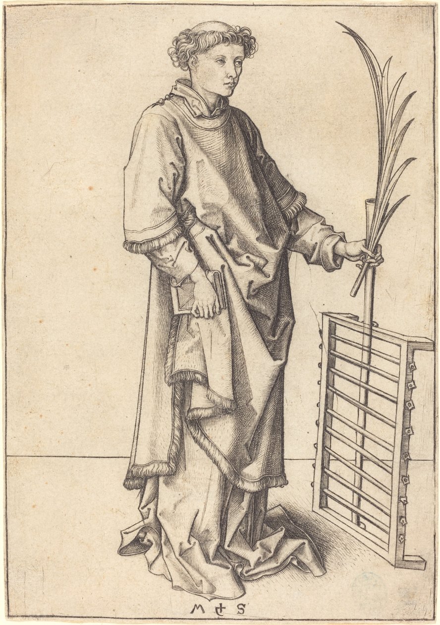 Saint Lawrence av Martin Schongauer