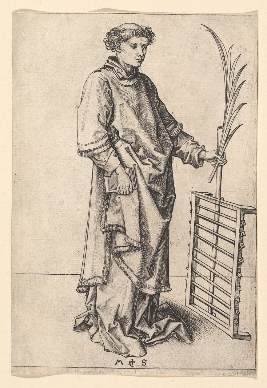 Saint Lawrence, ca. 1435-1491. av Martin Schongauer