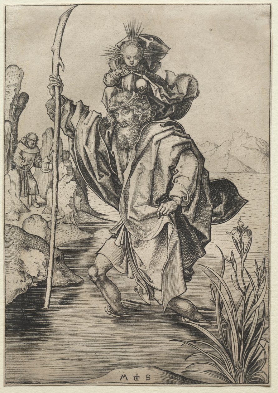 St. Christopher av Martin Schongauer
