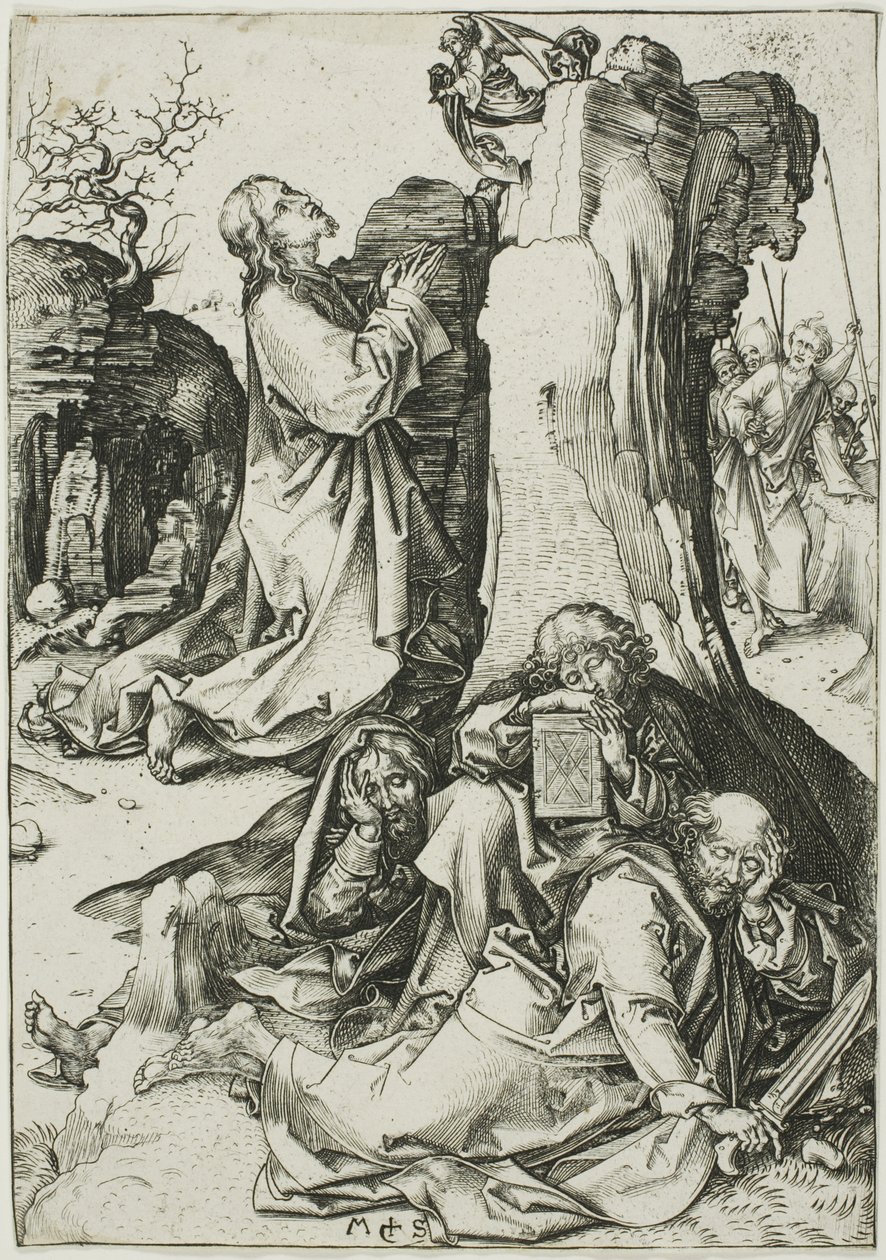 The Agony in the Garden, fra The Passion av Martin Schongauer