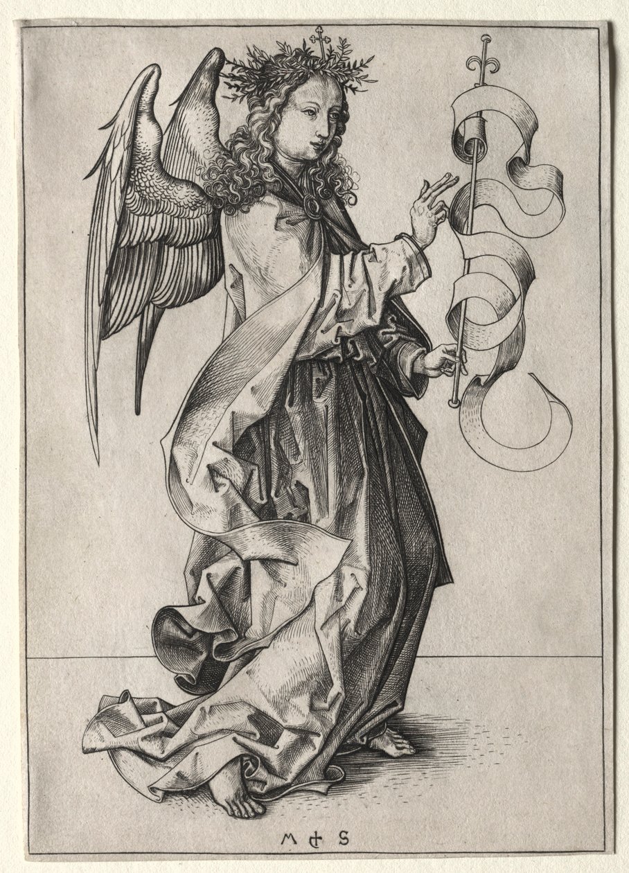 Bebudelsens engel. av Martin Schongauer