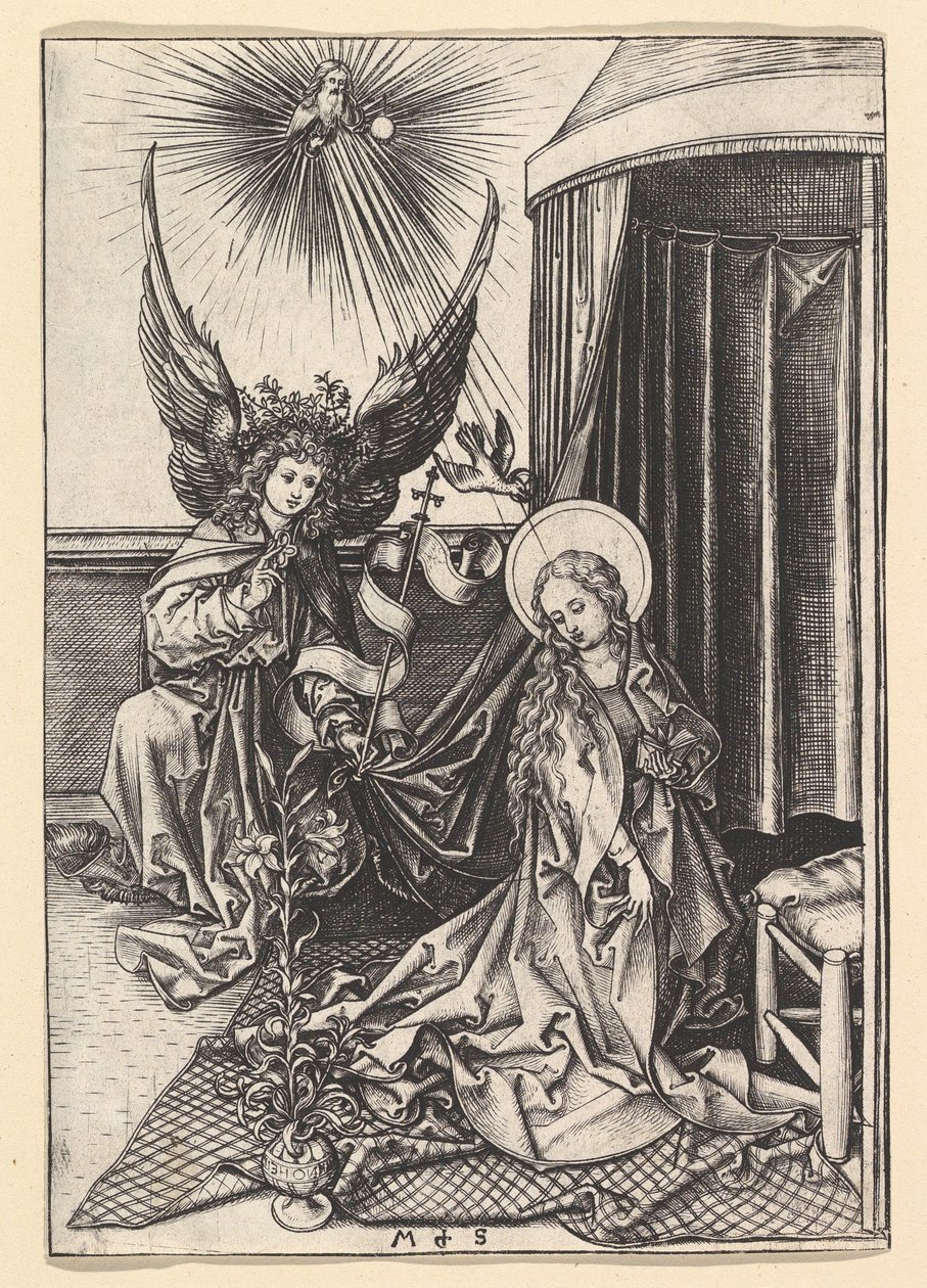 Bebudelsen, ca. 1435-1491. av Martin Schongauer