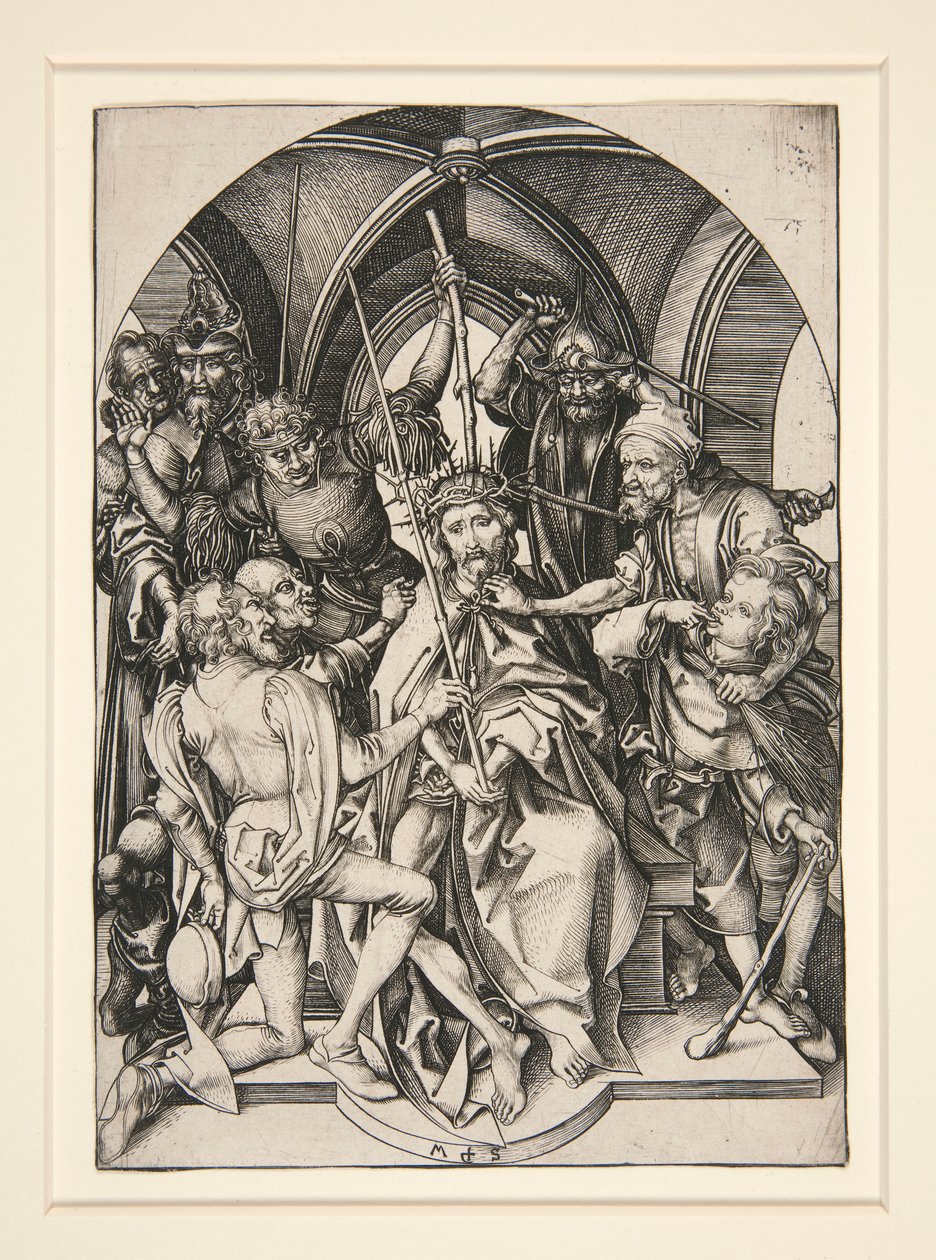 The Crowning with Thorns, fra serien The Passion av Martin Schongauer