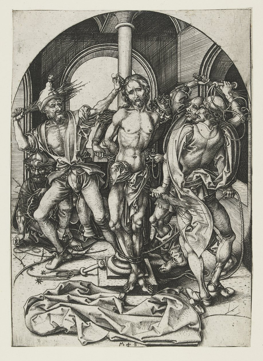 The Flagelation, slutten av 1400-tallet av Martin Schongauer