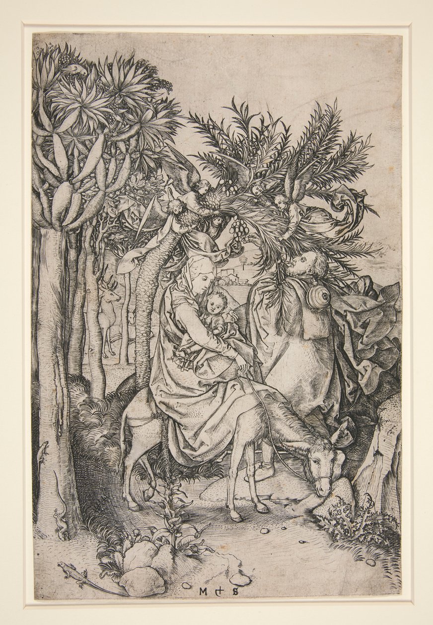 Flykten til Egypt av Martin Schongauer