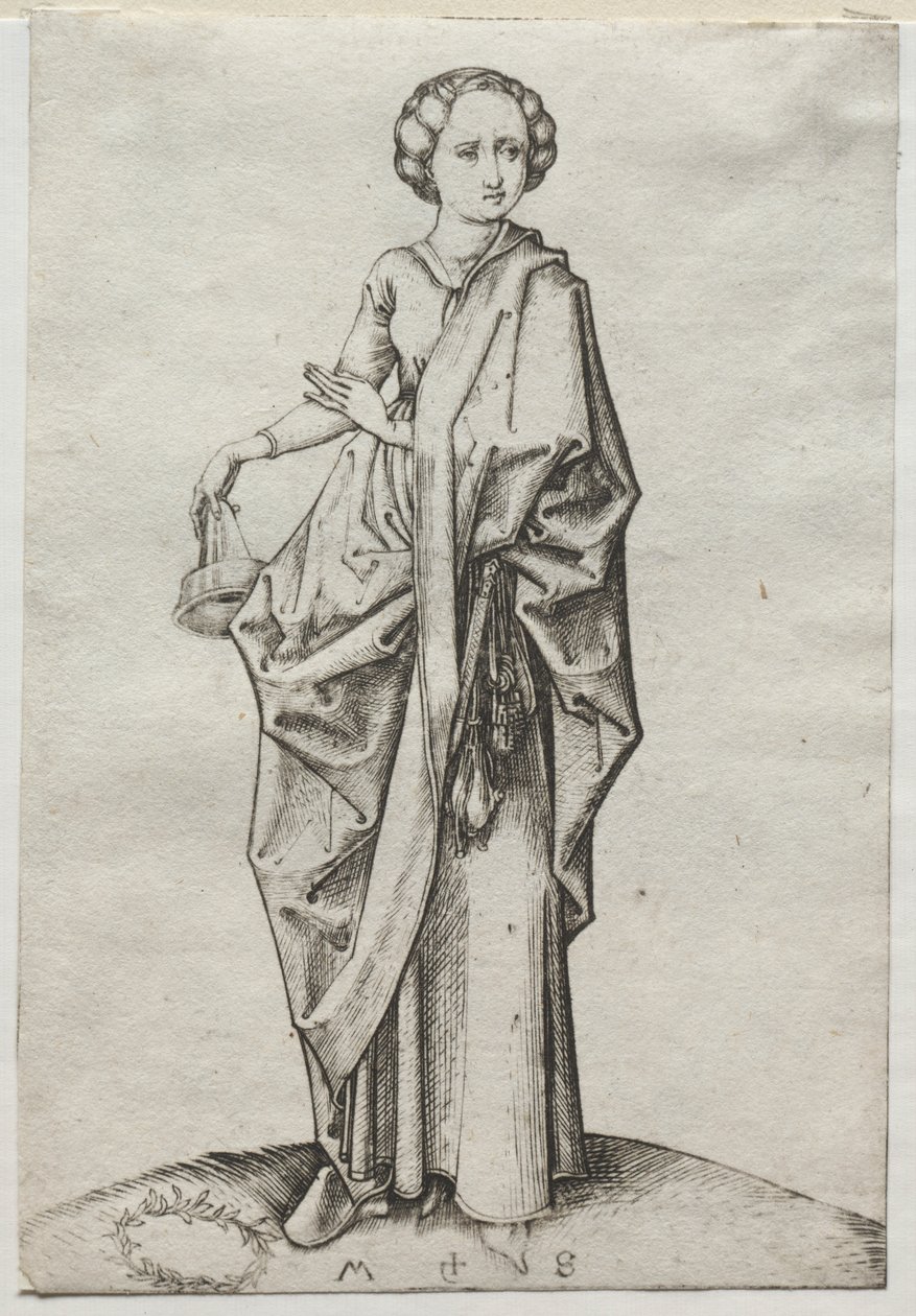 Den fjerde av de tåpelige jomfruer av Martin Schongauer