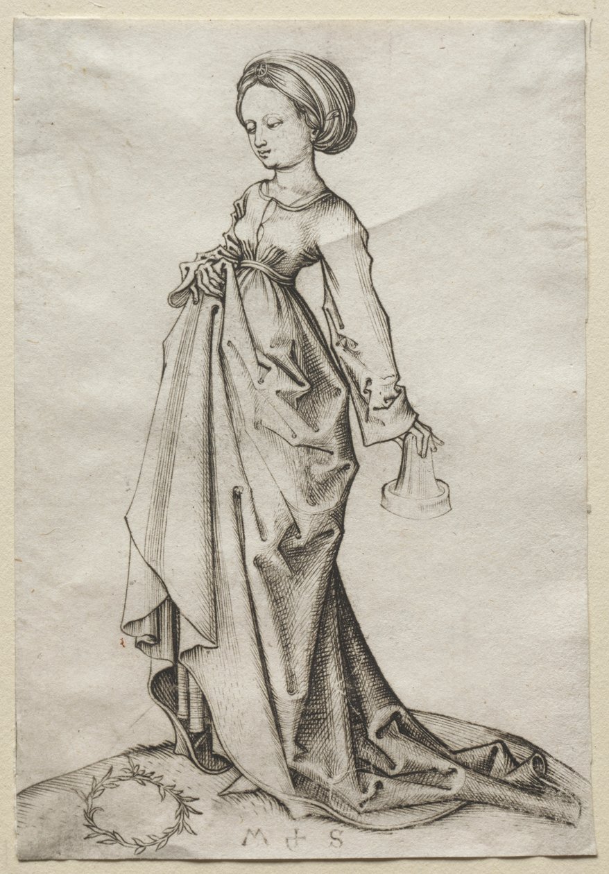 Den andre av de tåpelige jomfruer av Martin Schongauer