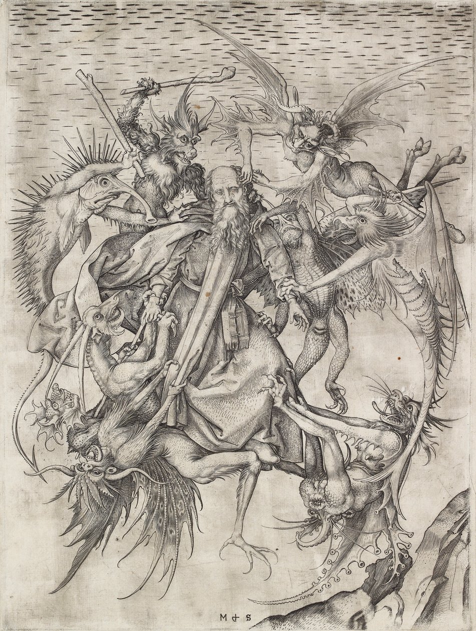 The Tribulations of St Anthony, slutten av 1400-tallet av Martin Schongauer