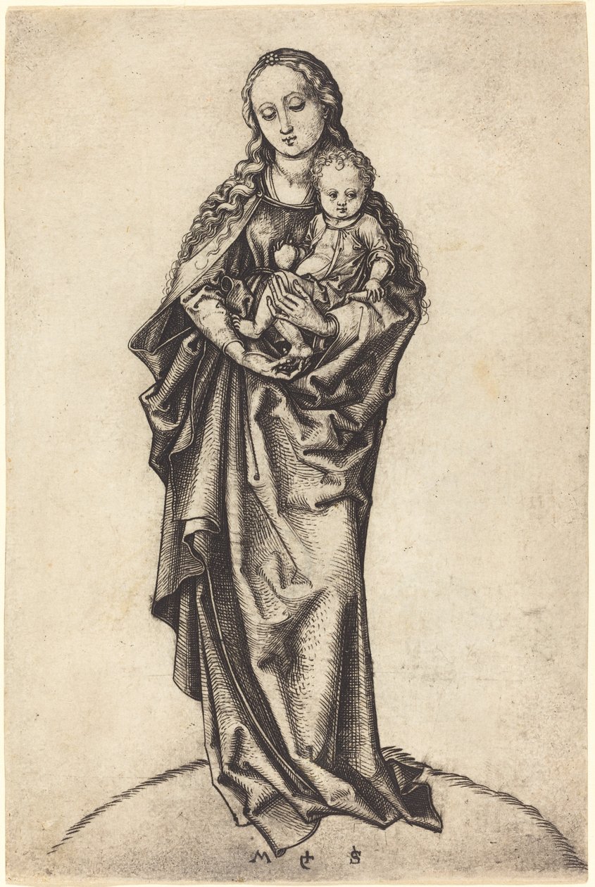 Jomfru og barn med eplet av Martin Schongauer