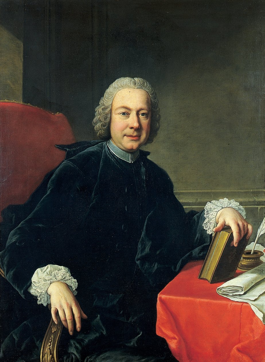 Portrett av Pietro Metastasio kledd i en cassock av Martin van II Mytens