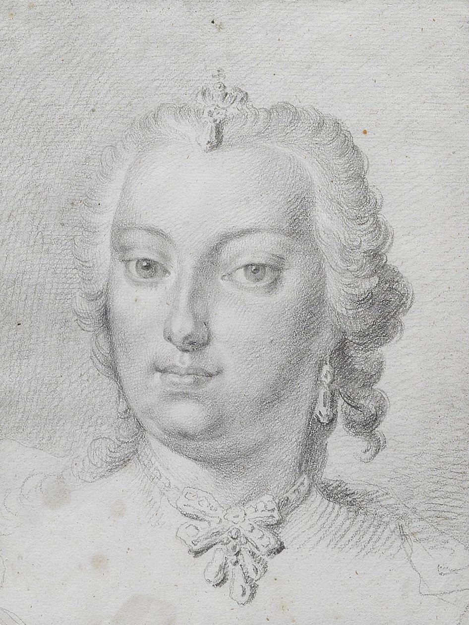 Tegning av Martin van Meytens Maria Theresa fra 1741 av Martin van Meytens