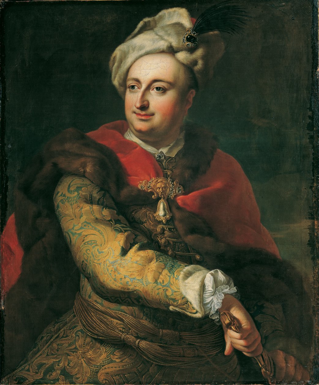 Portrett av en mann i ungarsk kostyme (Imre Graf Tökölyi?) av Martin van Meytens d. J.