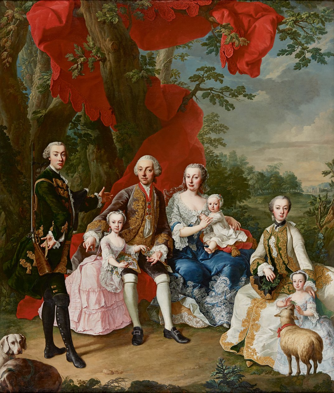 Familien til grev Nikolaus Pálffy von Erdöd av Martin van Meytens d. J.