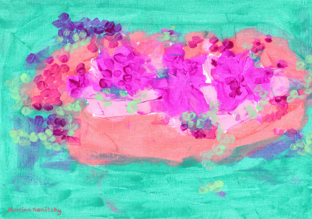Blomsterkurv med roser av Martina Konitzky