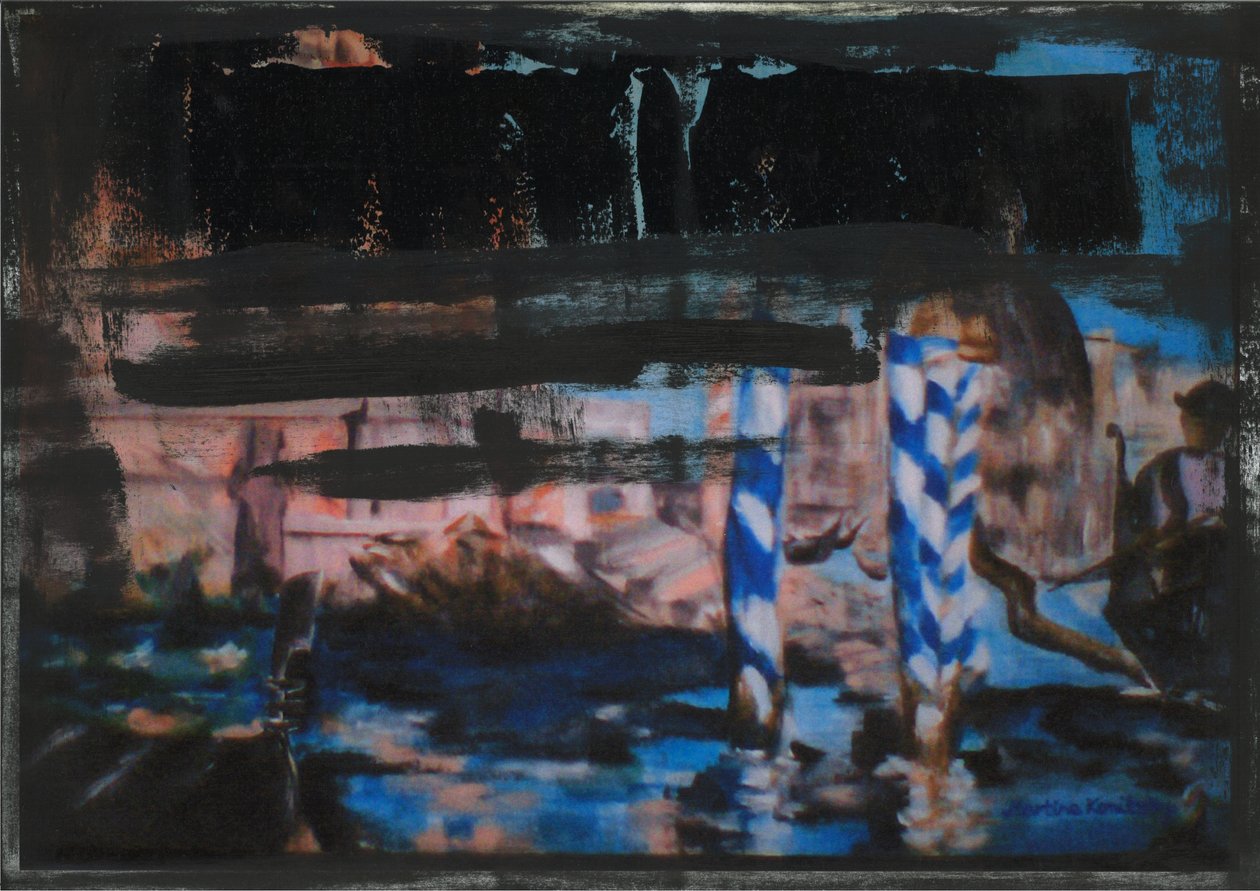 Grand Canal Abstract Black 1 av Martina Konitzky