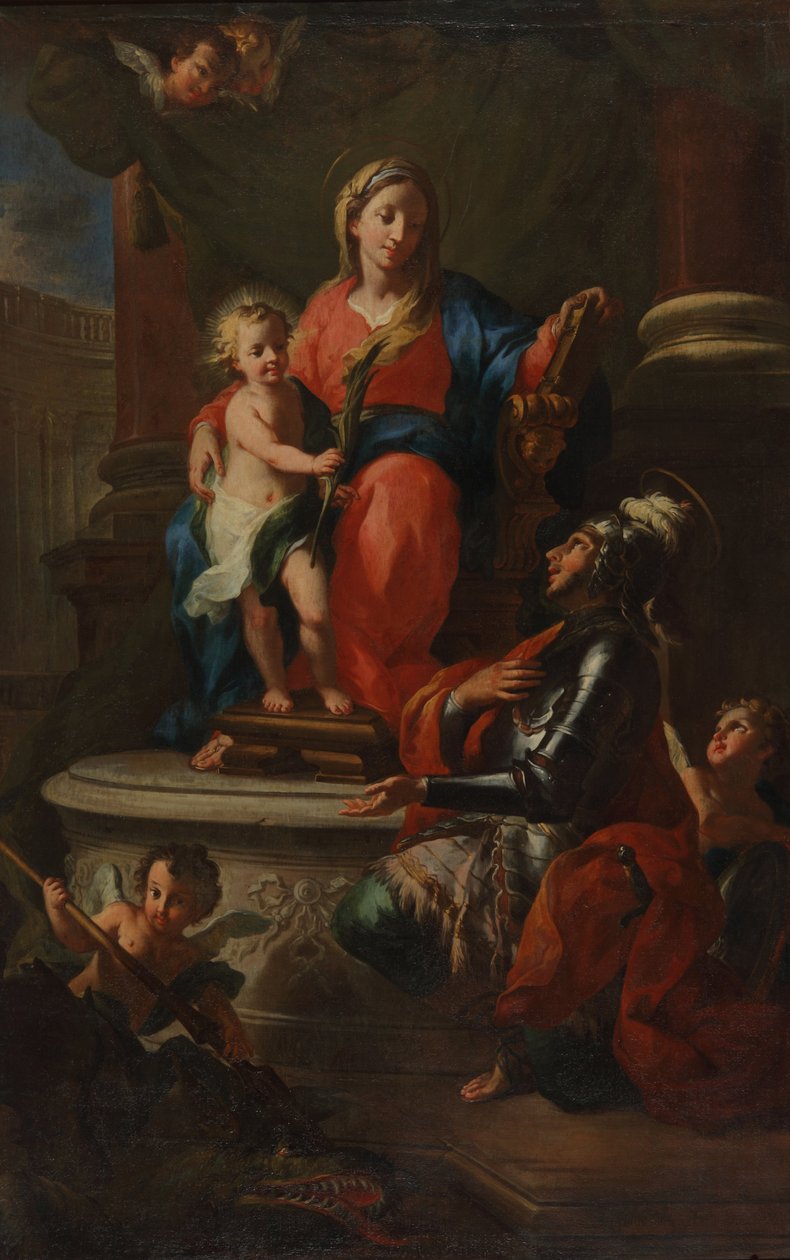 Jomfru Maria med Jesus og St. Georg av Martino Altomonte