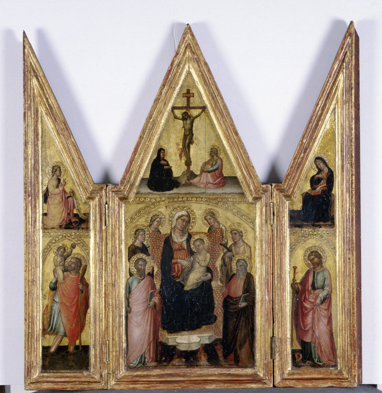 Triptych with Madonna and Child, ca. 1400 (tempera på tre) av Martino de Bartolomeo