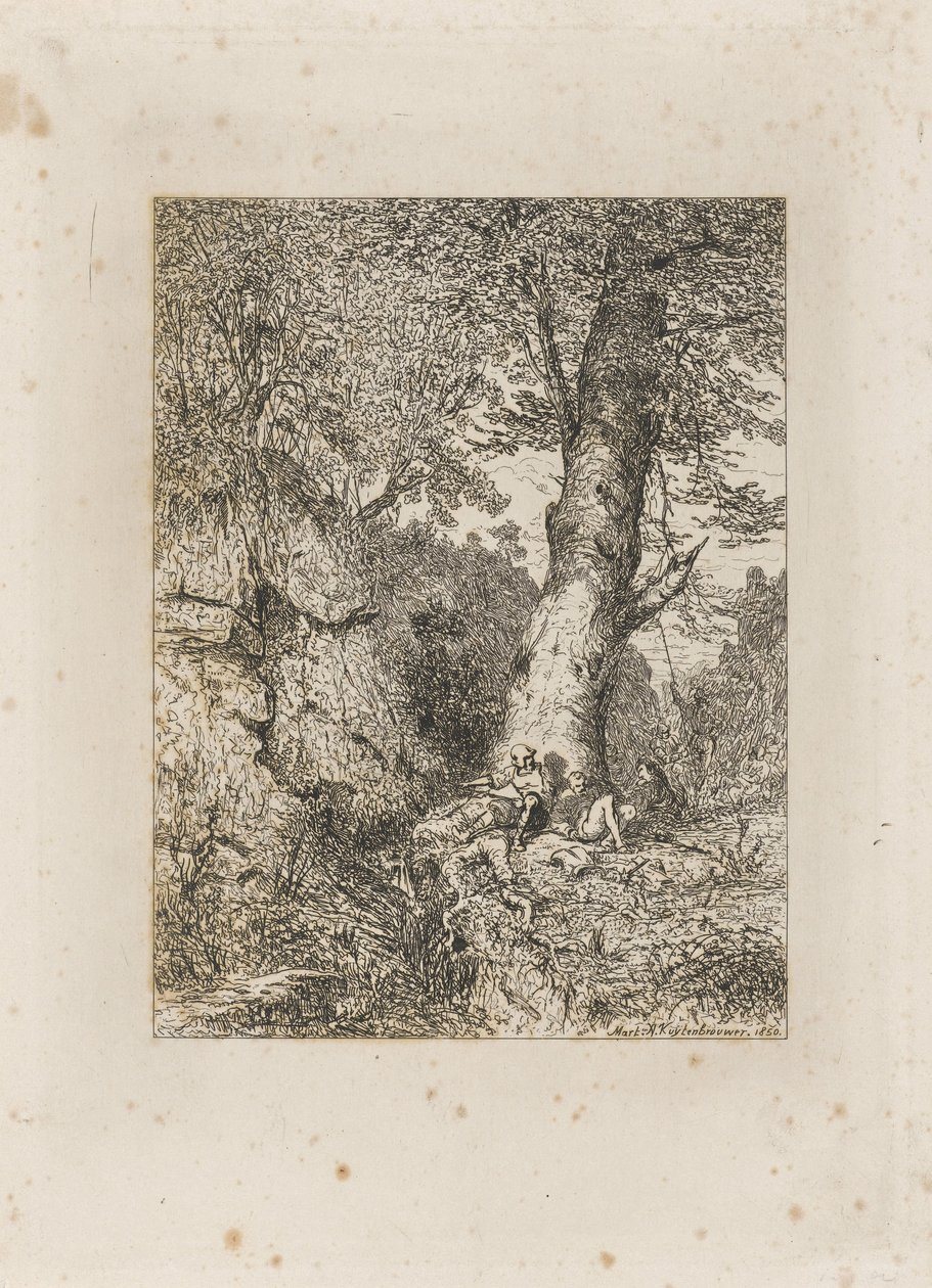 Krigere hviler under et tre av Martinus Antonius Kuytenbrouwer jr.
