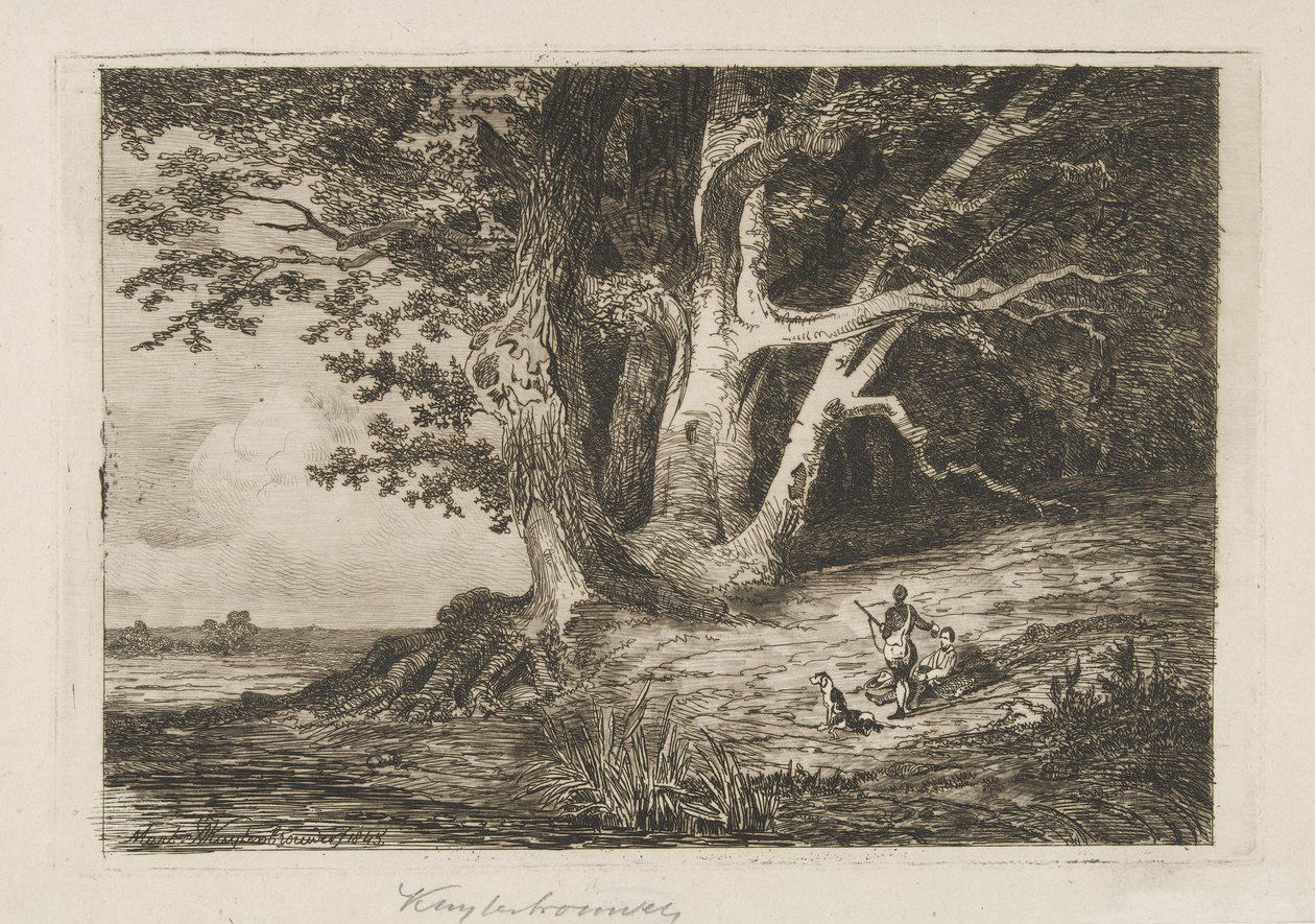 To jegere ved vannkanten av Martinus Antonius Kuytenbrouwer jr.