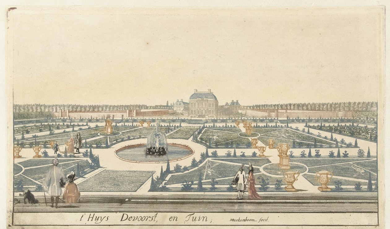 Utsikt over Huis De Voorst av Martinus Berkenboom