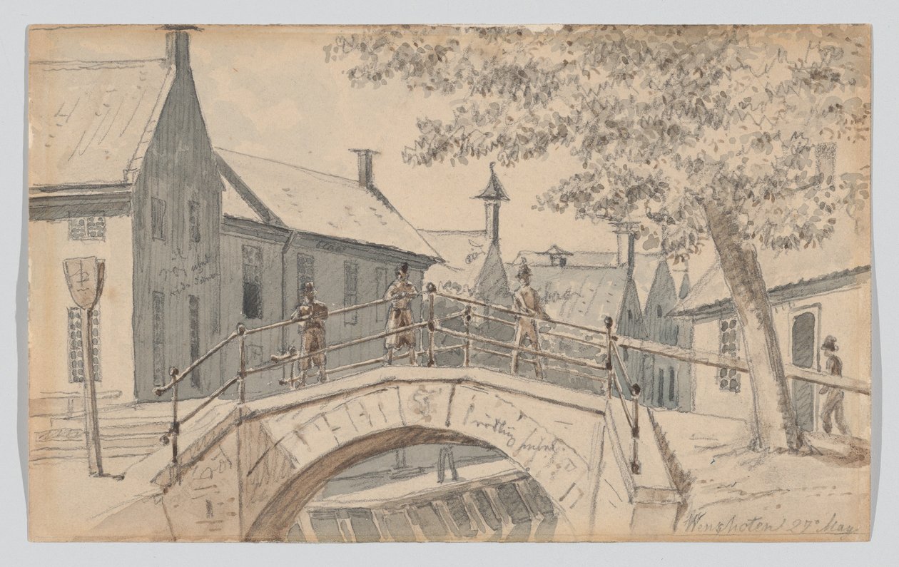 En bro over en kanal i Winschoten av Martinus Rørbye