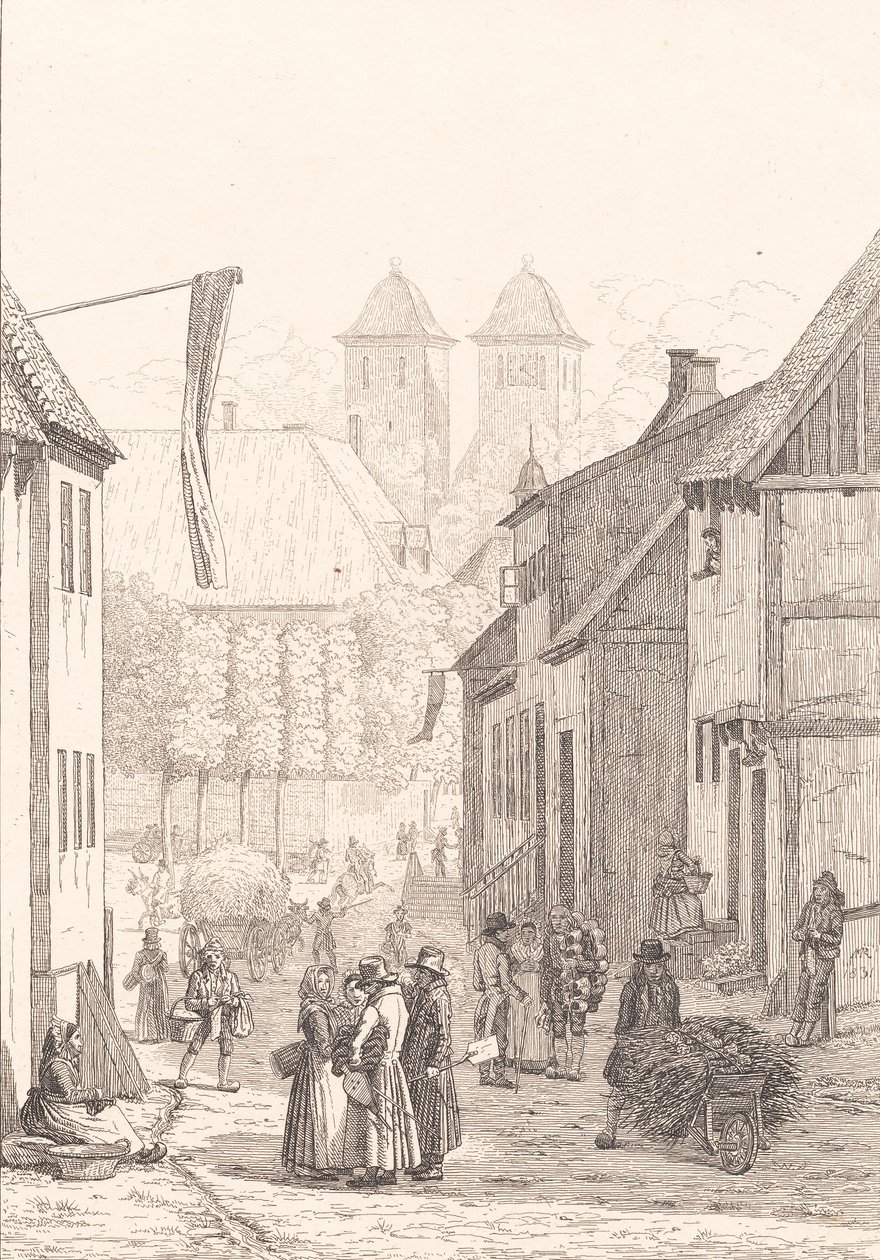 Markedsdag i Viborg av Martinus Rørbye