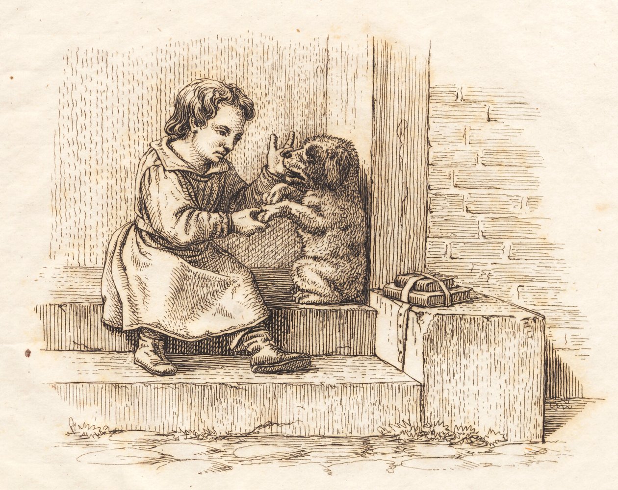 Illustrasjon til "Halv hundre fabler for barn" av Hey av Martinus Rørbye