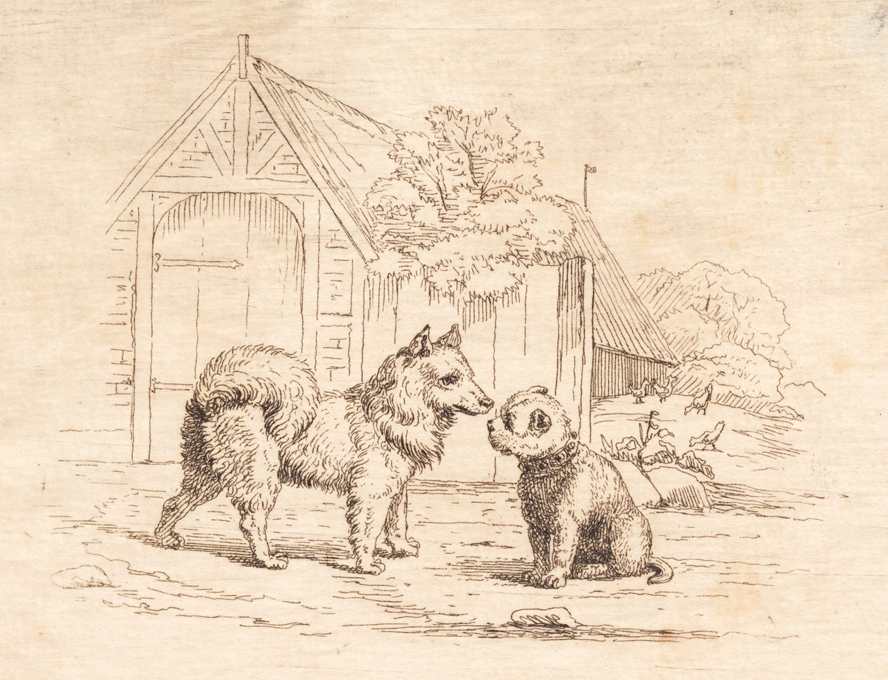 Illustrasjon til "Halv hundre fabler for barn" av Hey av Martinus Rørbye