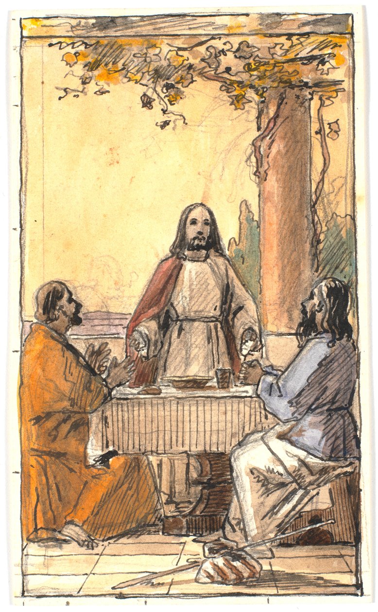 Kristus og de to disiplene i Emmaus av Martinus Rørbye
