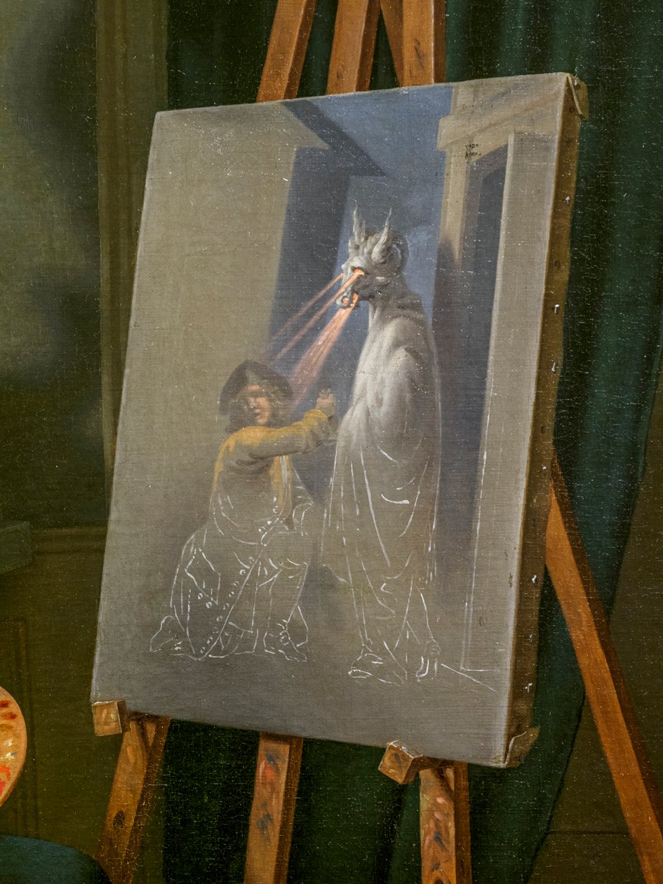 Maleren Christian August Lorentzen, detalj av Martinus Rorbye