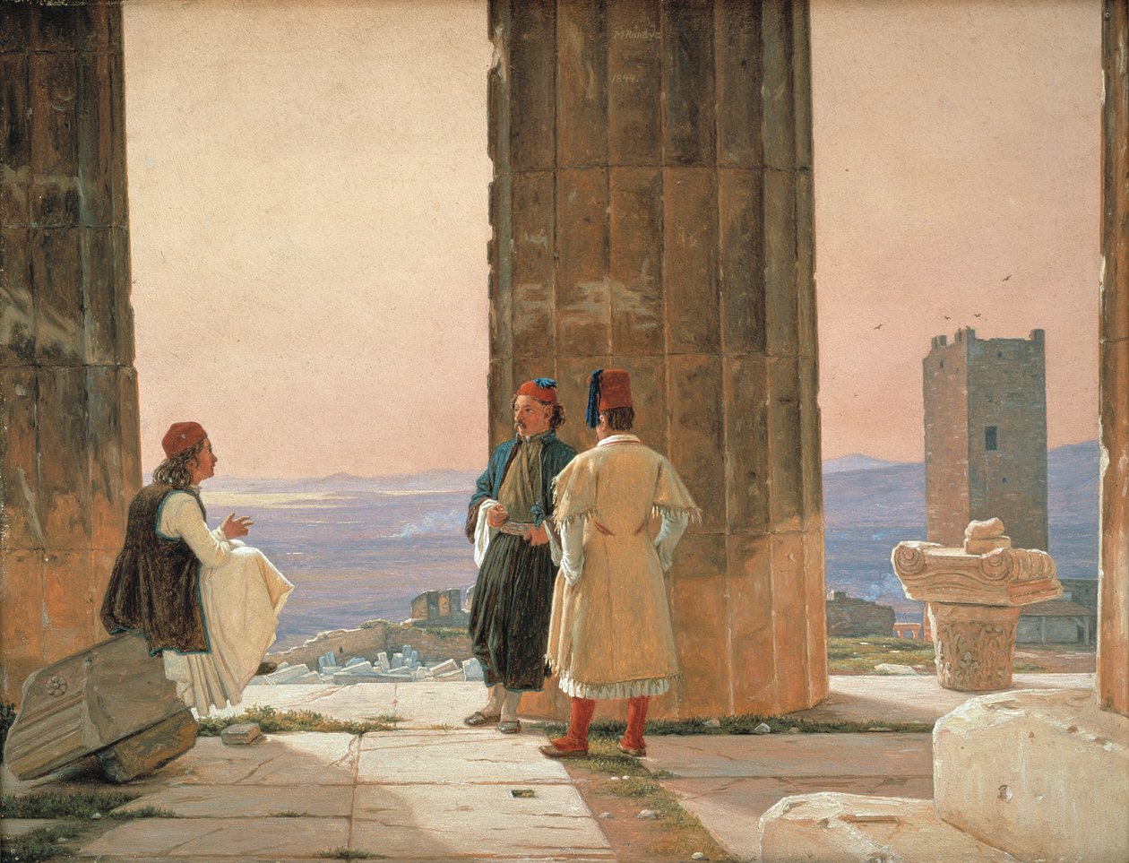 Utsikten fra Athena-tempelet på Akropolis av Martinus Rørbye