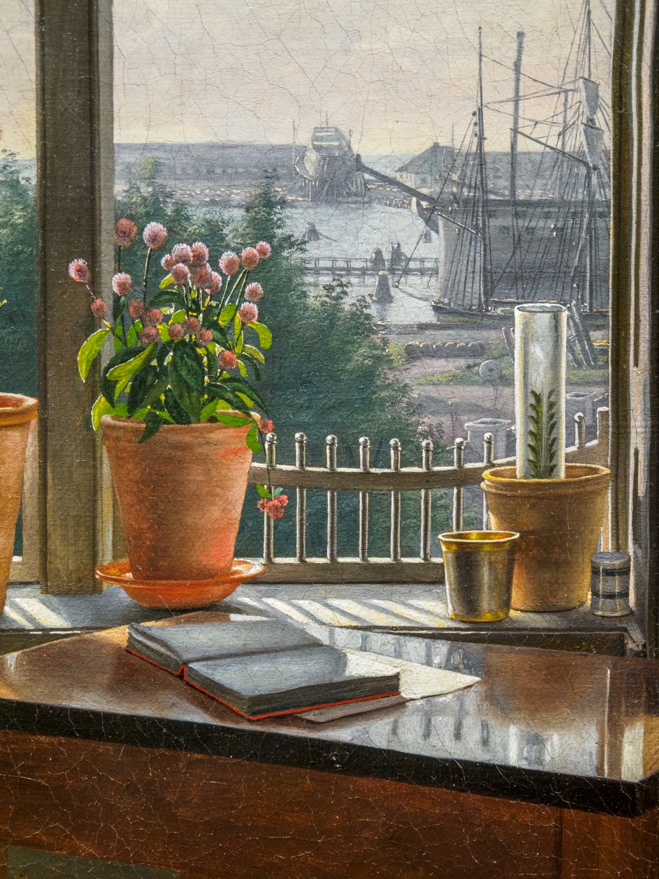 Utsikt foran kunstnerens vindu, detalj av Martinus Rorbye