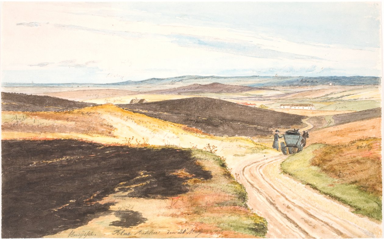 Hulvej i Tolne Bakker, Vendsyssel, 21. mai 1833 av Martinus Rørbye