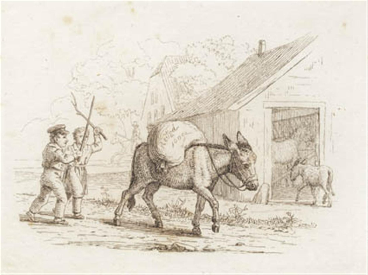 Illustrasjon til "Halv hundre fabler for barn" av Hey av Martinus Rørbye