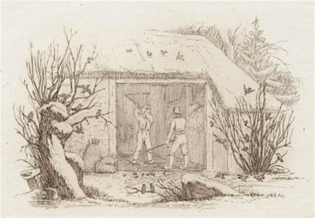 Illustrasjon til "Halv hundre fabler for barn" av Hey av Martinus Rørbye