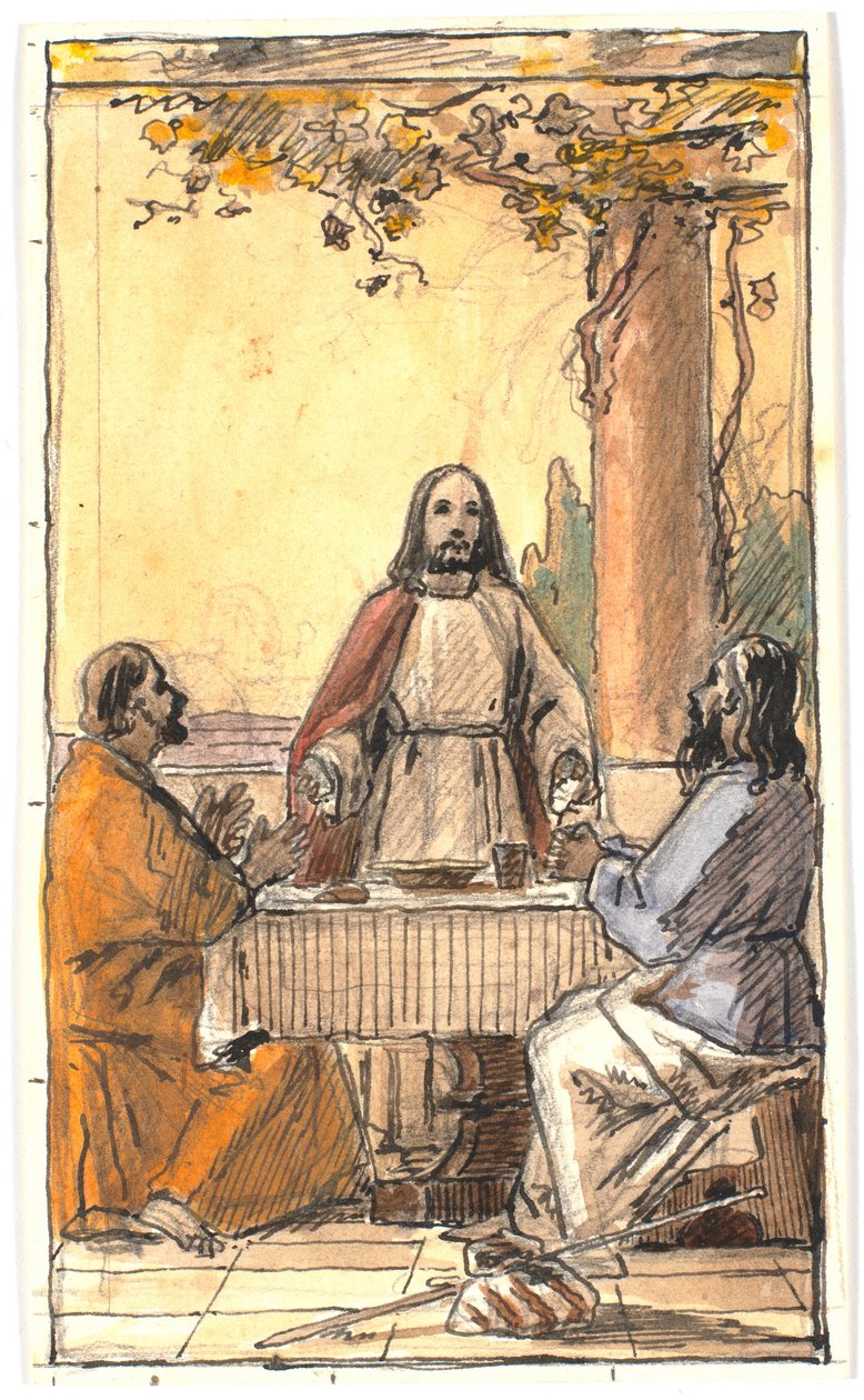 Kristus og de to disiplene i Emmaus av Martinus Rørbye