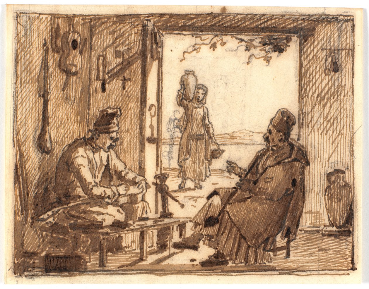 Verkstedscene av Martinus Rørbye